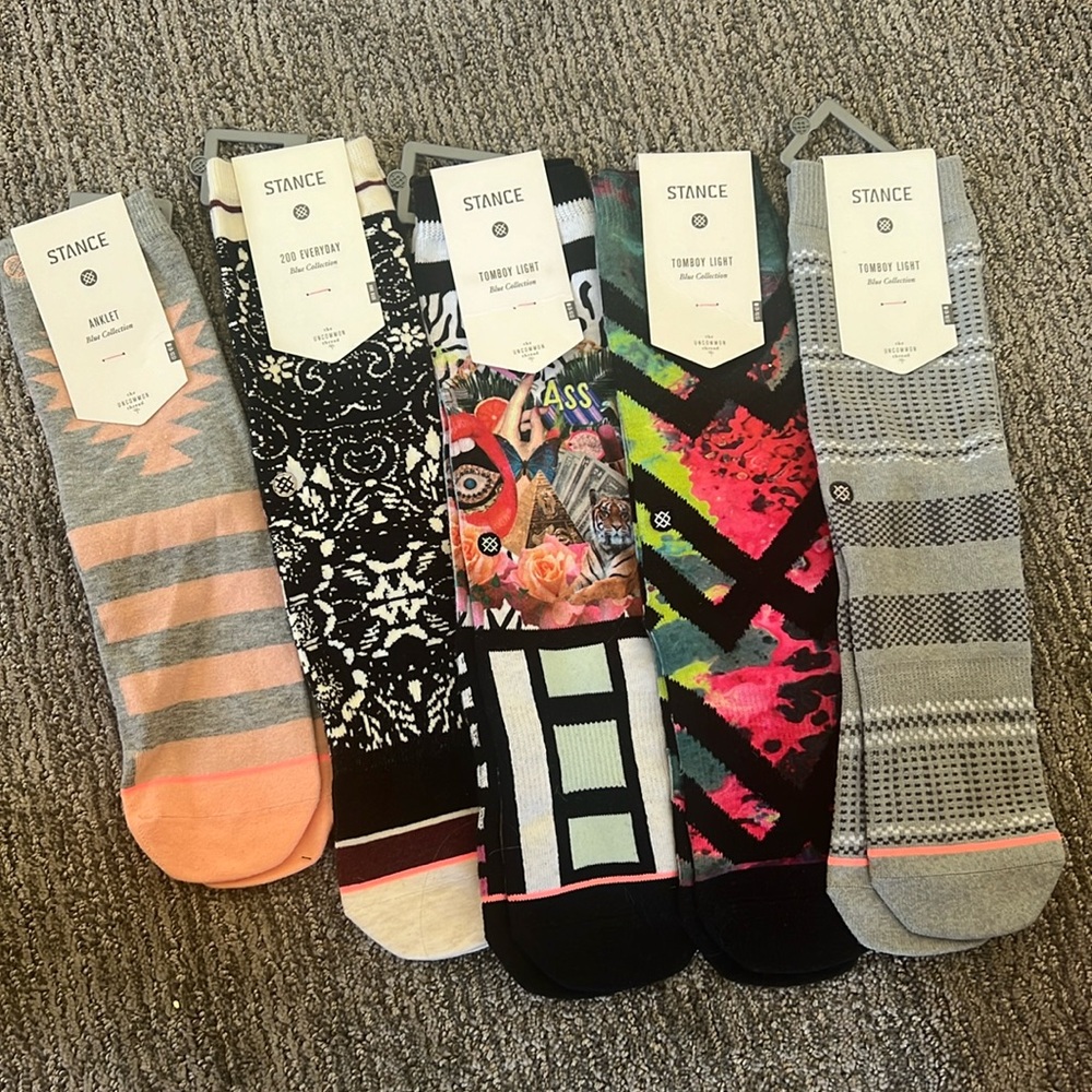 5 pairs of NWT Stance socks all women’s size M 8.5-10.5